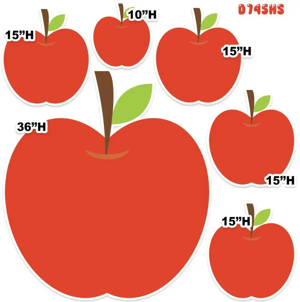 Party Props, Easy Party Decor, Apple Cutouts, School Cutouts
