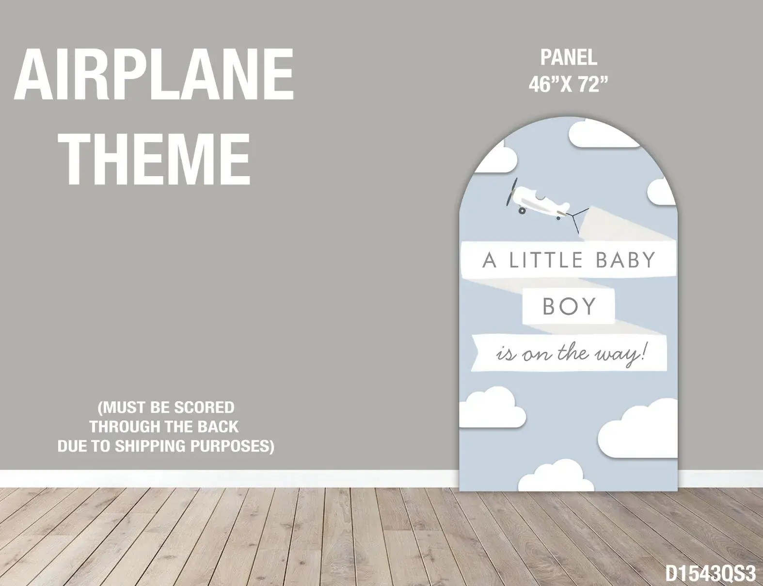 Party Panel decor, UV printed, coroplast cutouts party decoration: Airplane