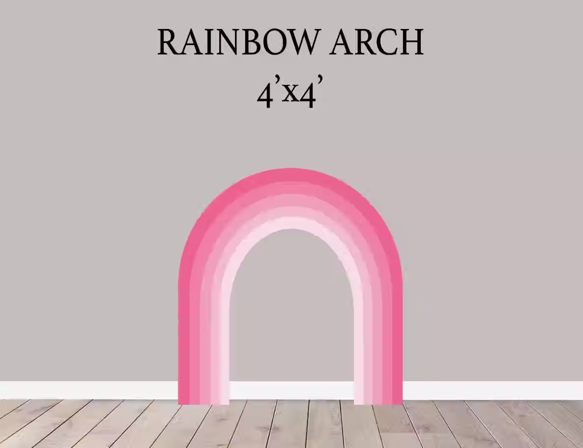 Party Panel decor, UV printed, coroplast cutouts party decorations: 4FT Rainbow