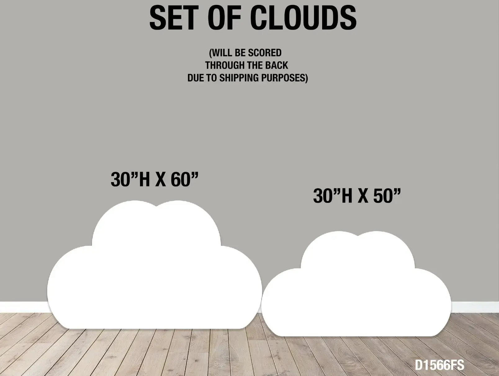 Party Prop Panel, Easy Party Decor, Cloud Cutouts