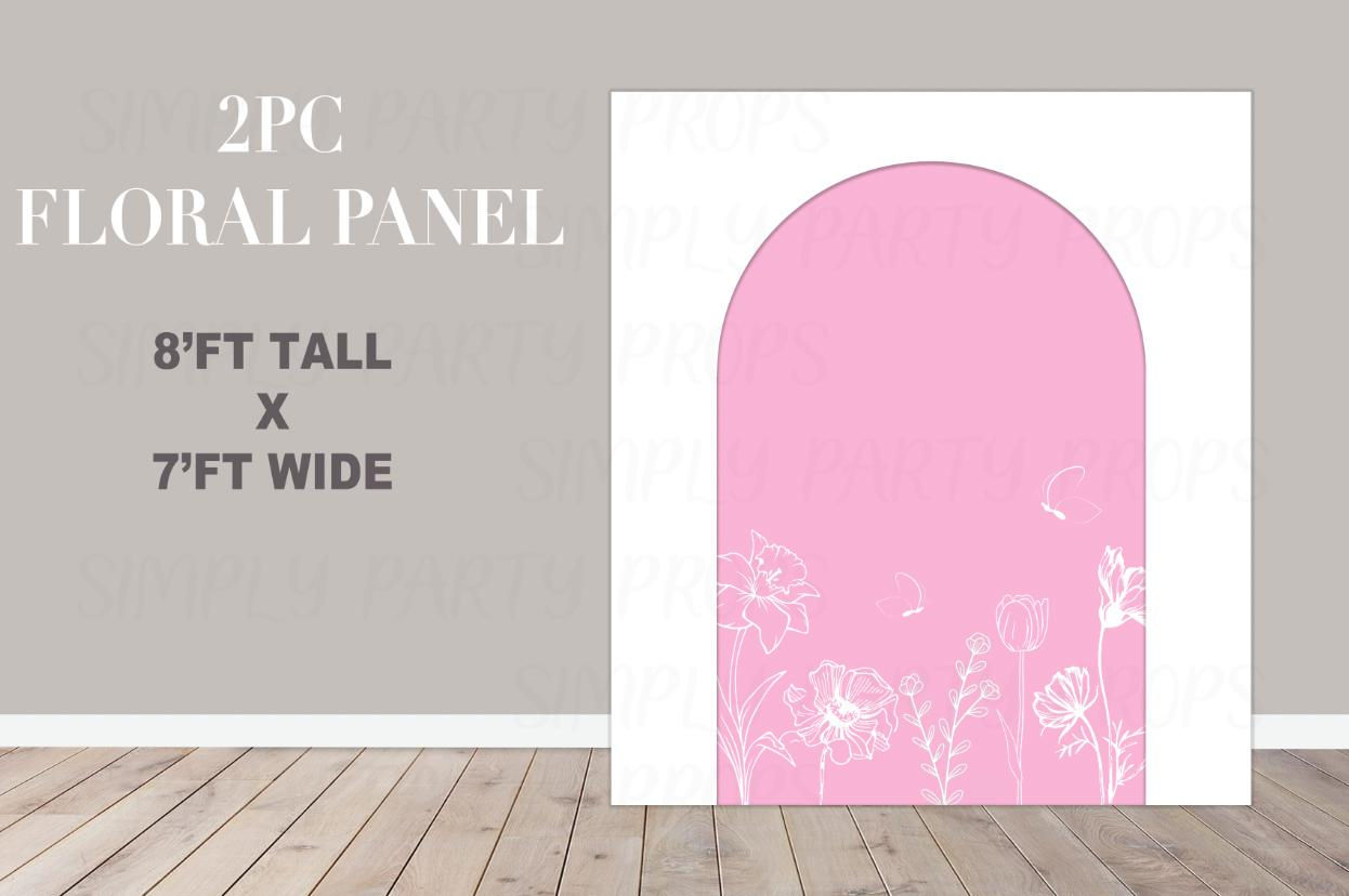 Backdrop Panel Floral Sketch, Toile Theme