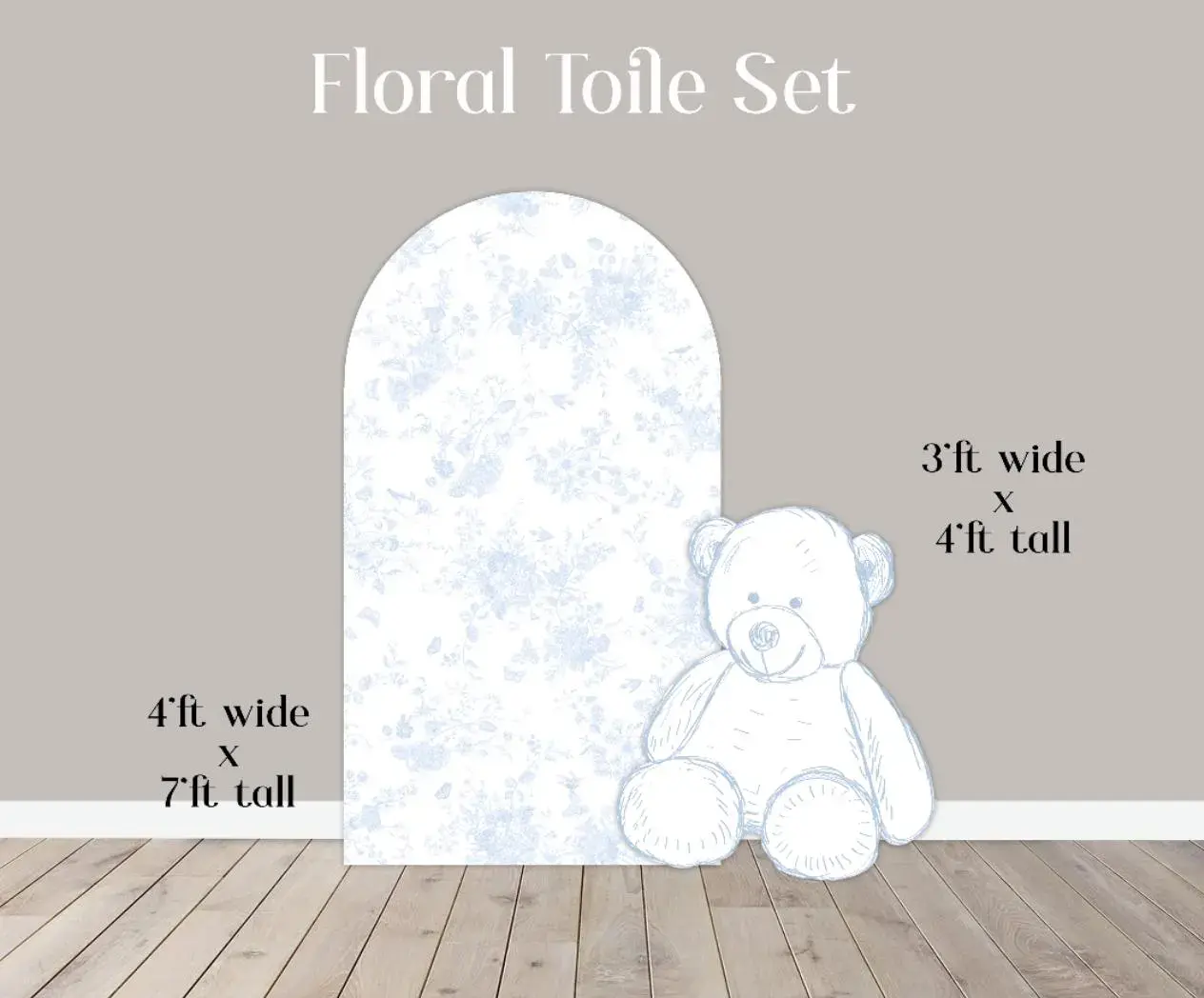 Backdrop Panel Floral Sketch, ToileTheme