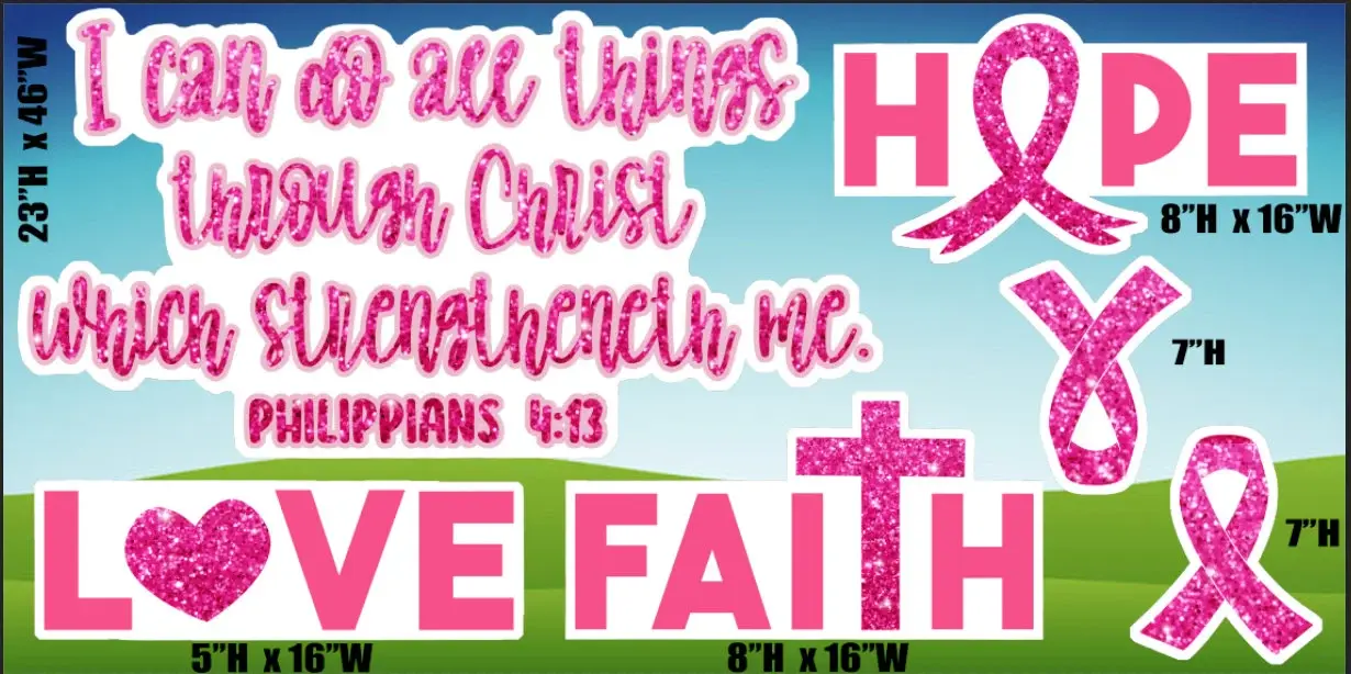 Party Props, Easy Party Decor, Cancer Cutouts, Cancer Awareness