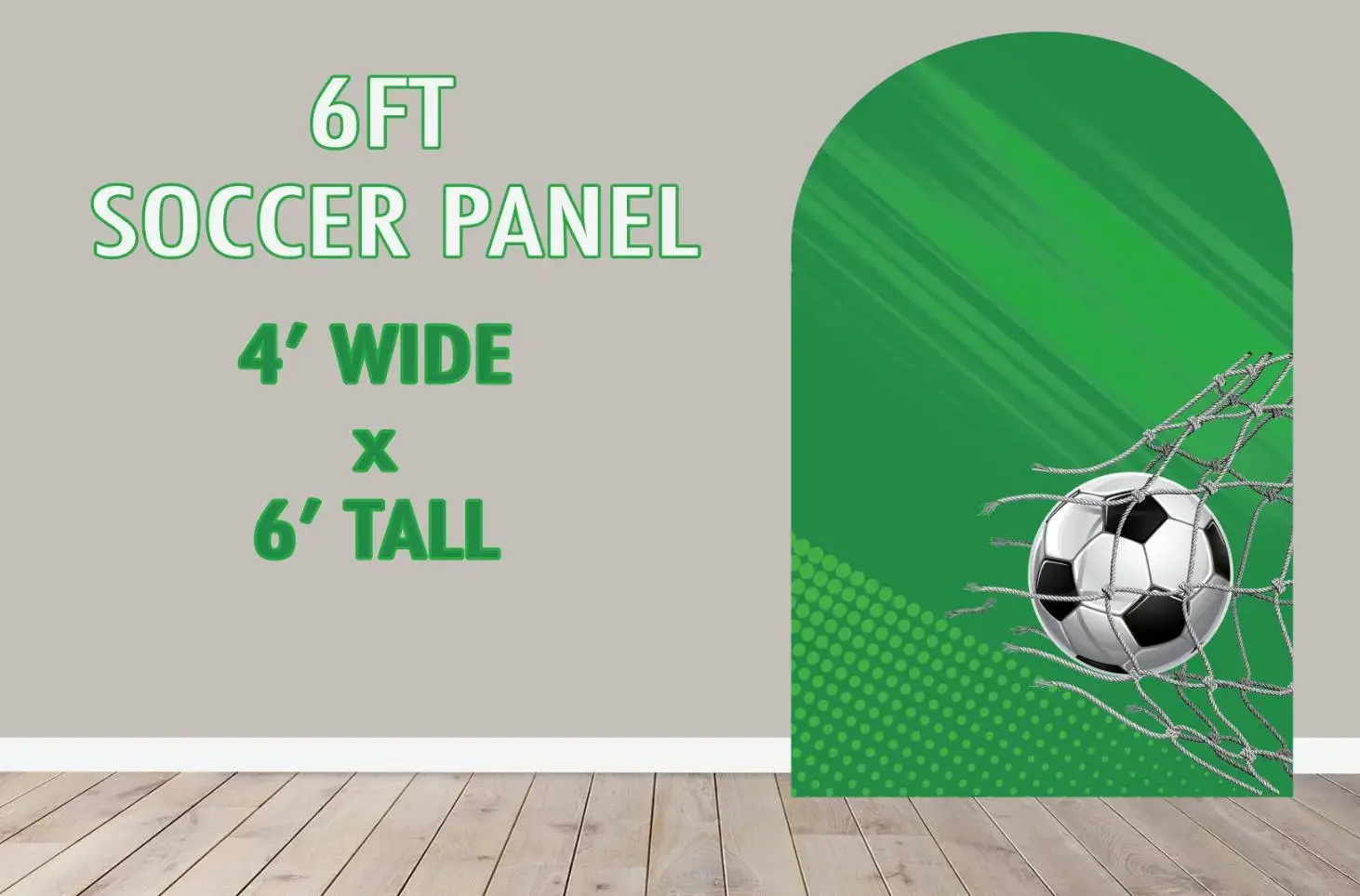 Party Panel decor, UV printed, coroplast cutouts party decorations: 6ft Soccer
