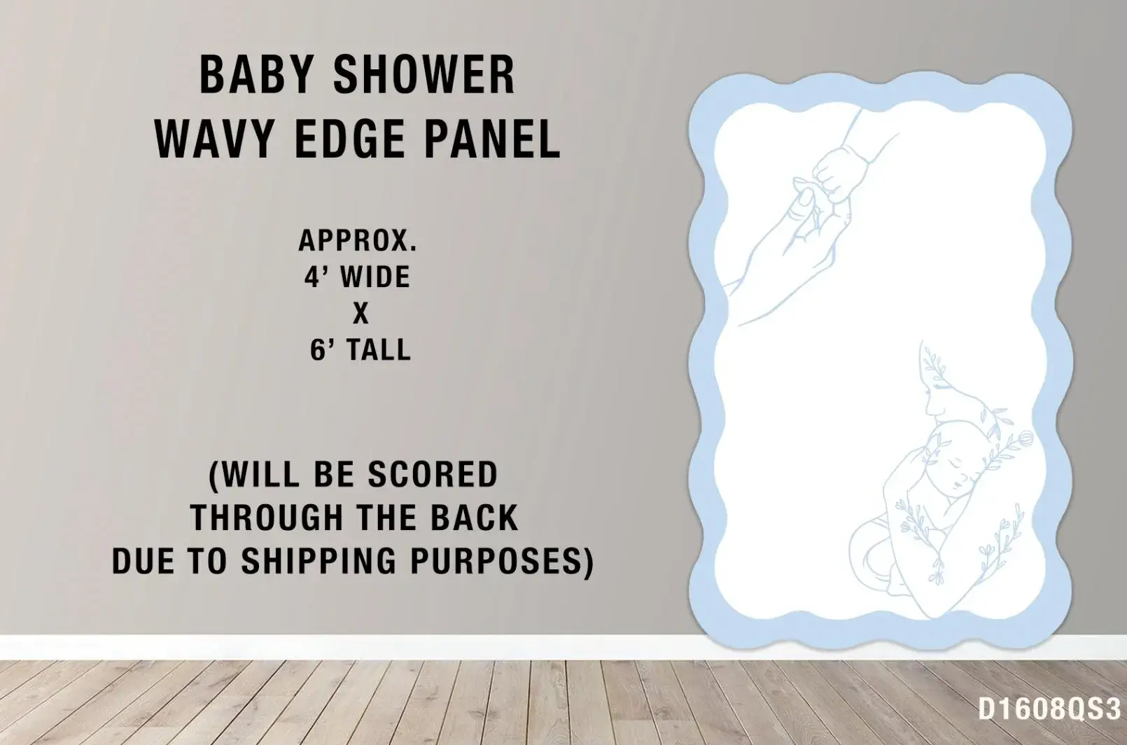 Backdrop Panel Baby Shower, Party Decor, UV printed, coroplast cutout party
