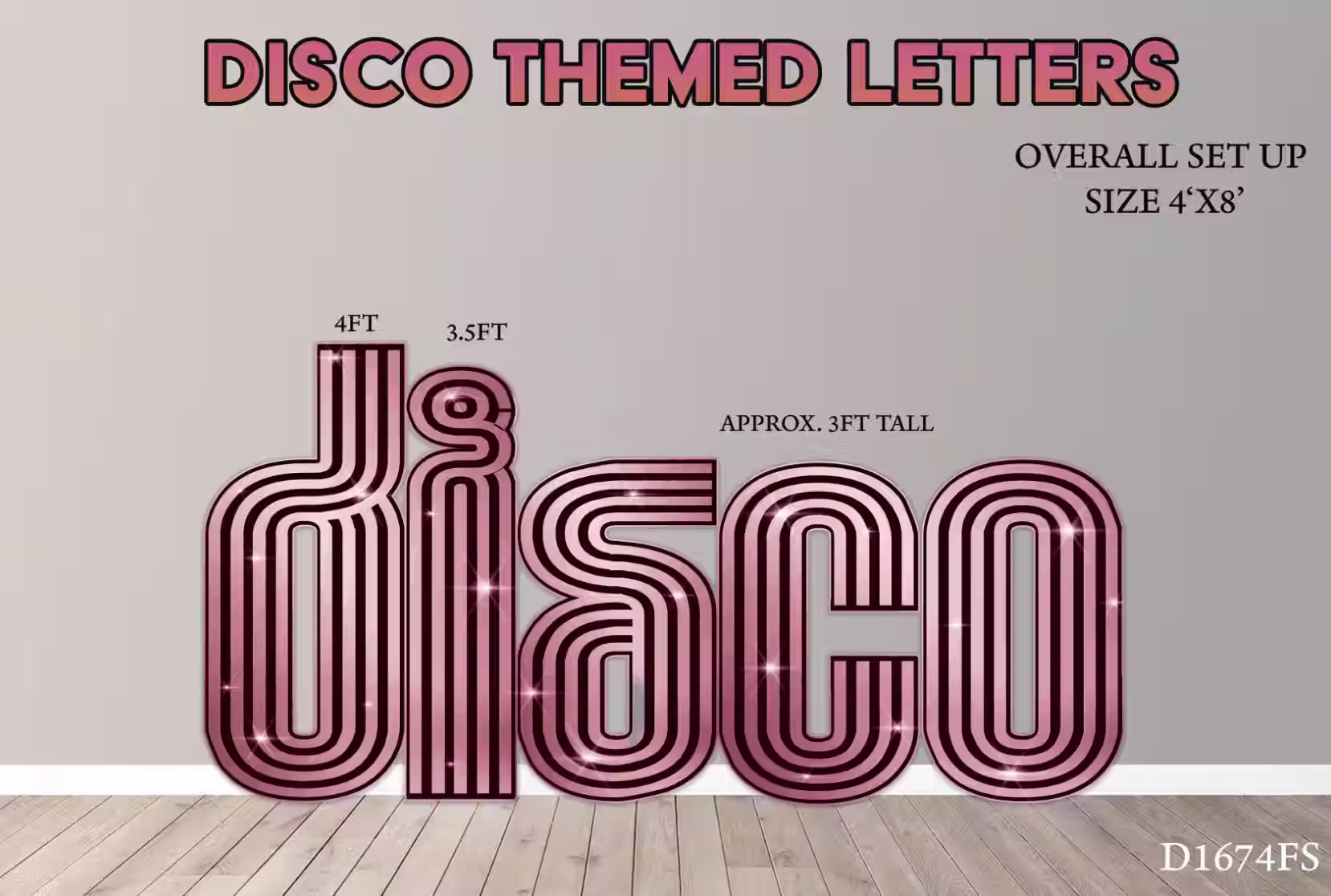 D1674 FS DISCO THEMED PARTY PROPS