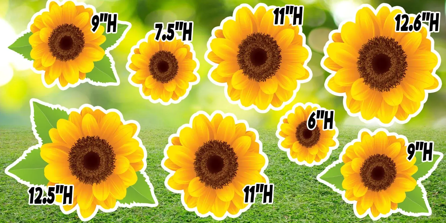 D167 QS SUNFLOWER PARTY PROPS