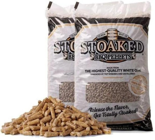 Pellets Withe White Oak BBQ Pellets. 40lbs | Stoaked BBQ