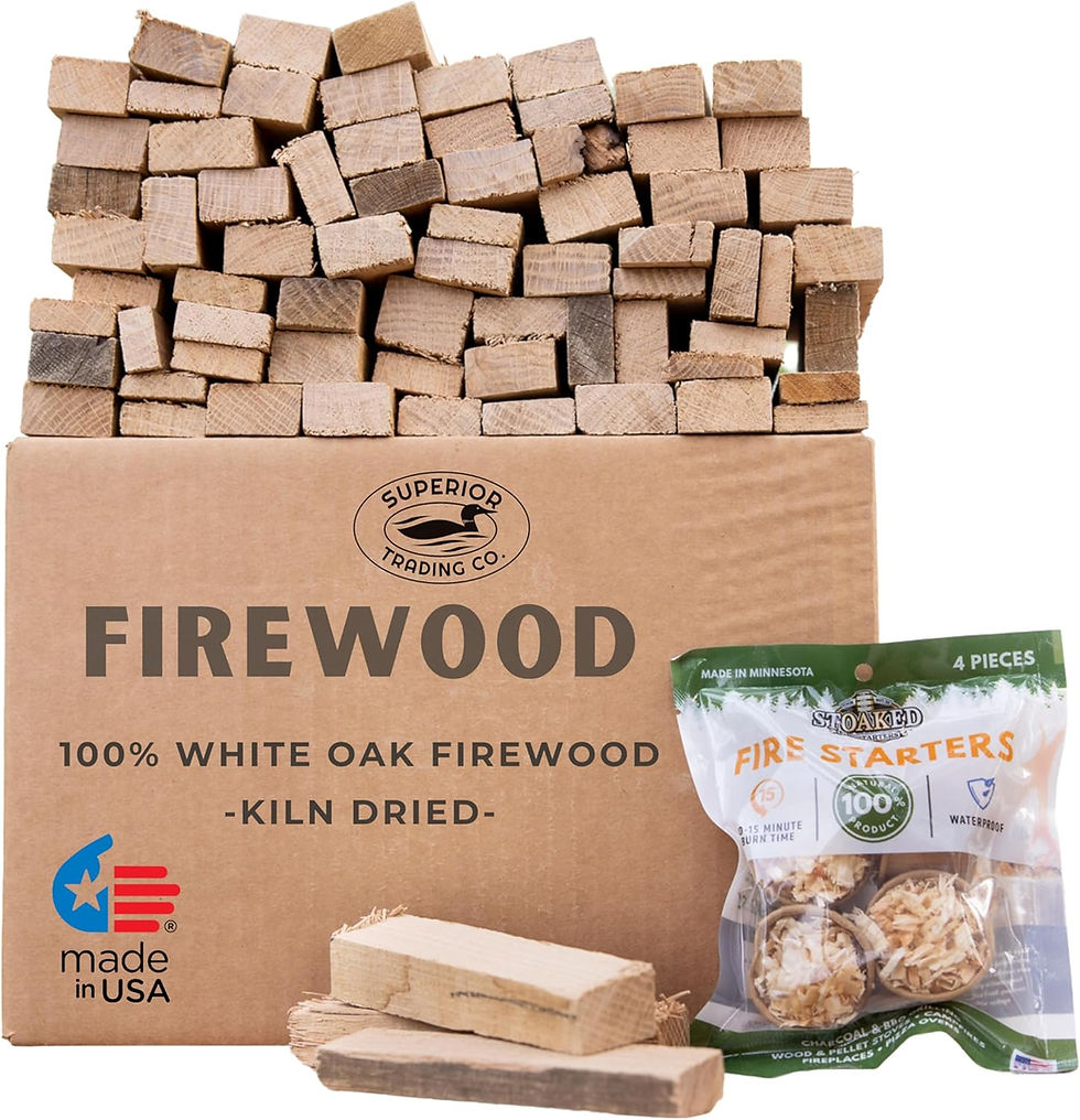 Thumbnail: Oak Mini Fire Wood w/Fire Starter, Table Top Stove, Wood Stove, 10-11lb.
