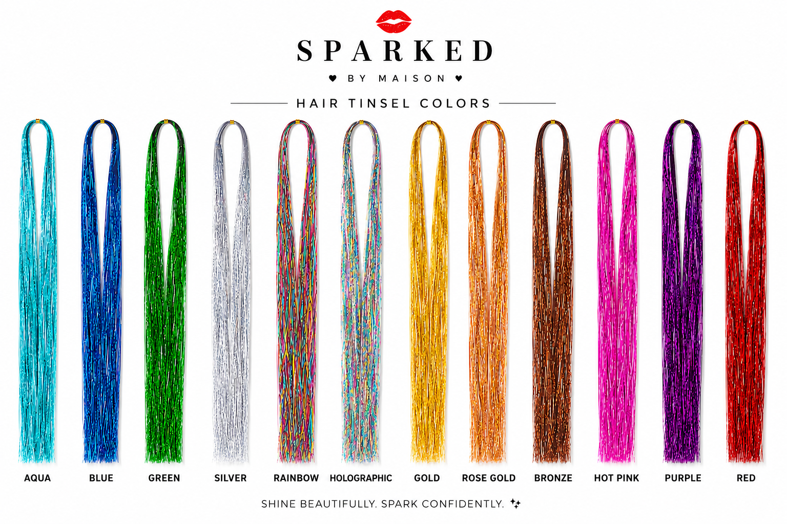 Glitter Hair Tinsel Extensions