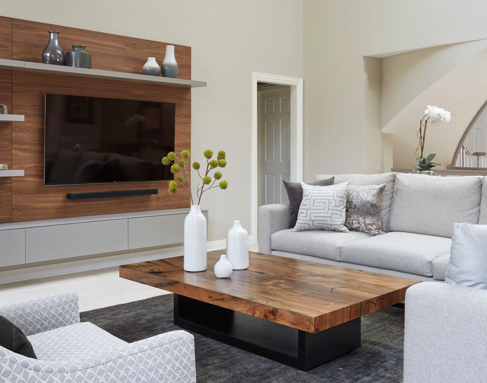 Warm Contemporary Great Room Design