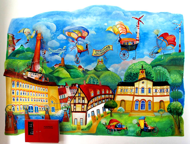 Wandmalerei Kuchen schwäbische Alb