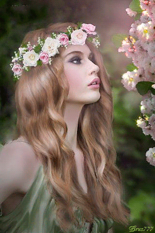 Woman Flowers.gif