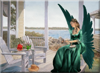 Soul Spirit Talk Angel on Porch Divine P