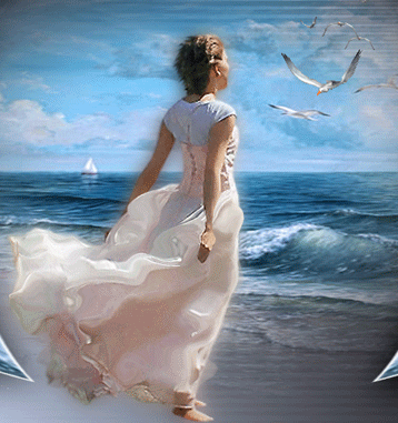 Woman Ocean Joy Passion pWaqY.gif
