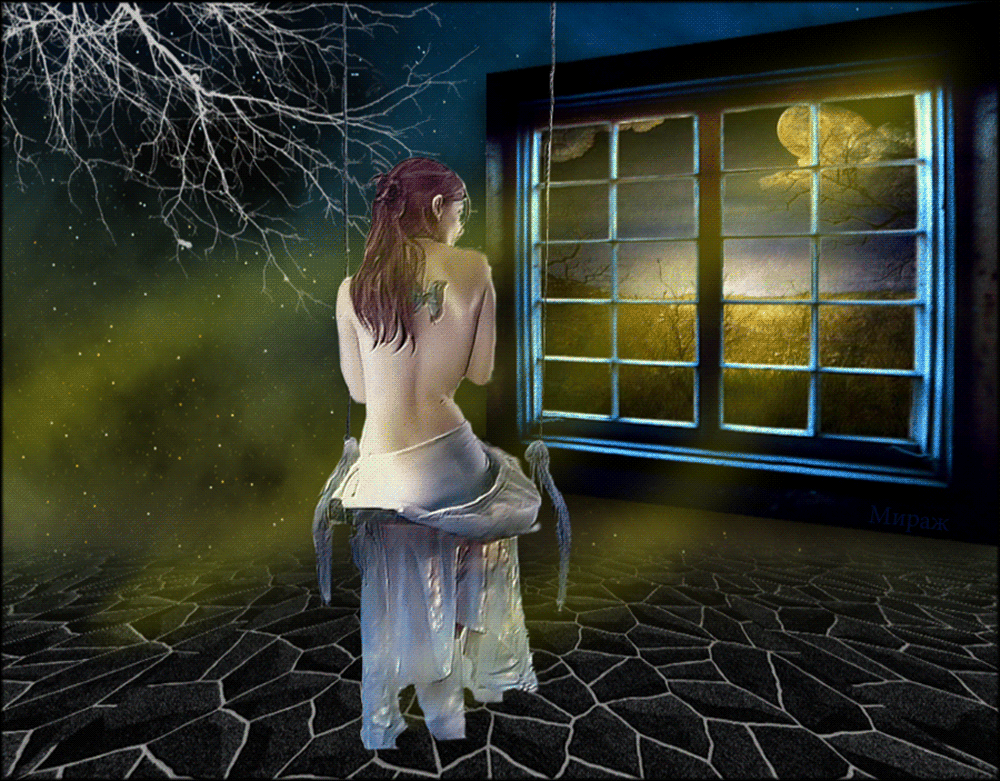 Woman Emotional Alone Window Broken.gif