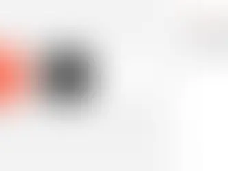 Brand color palette example showing red (#FF5530), black, and white circles with RGB and CMYK values for consistent brand identity.