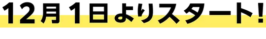 12月1日よりスタート!