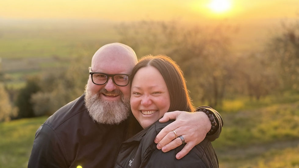 Nelson and Karla - Founders of Piuma d'Oro in their organic olive oil grove