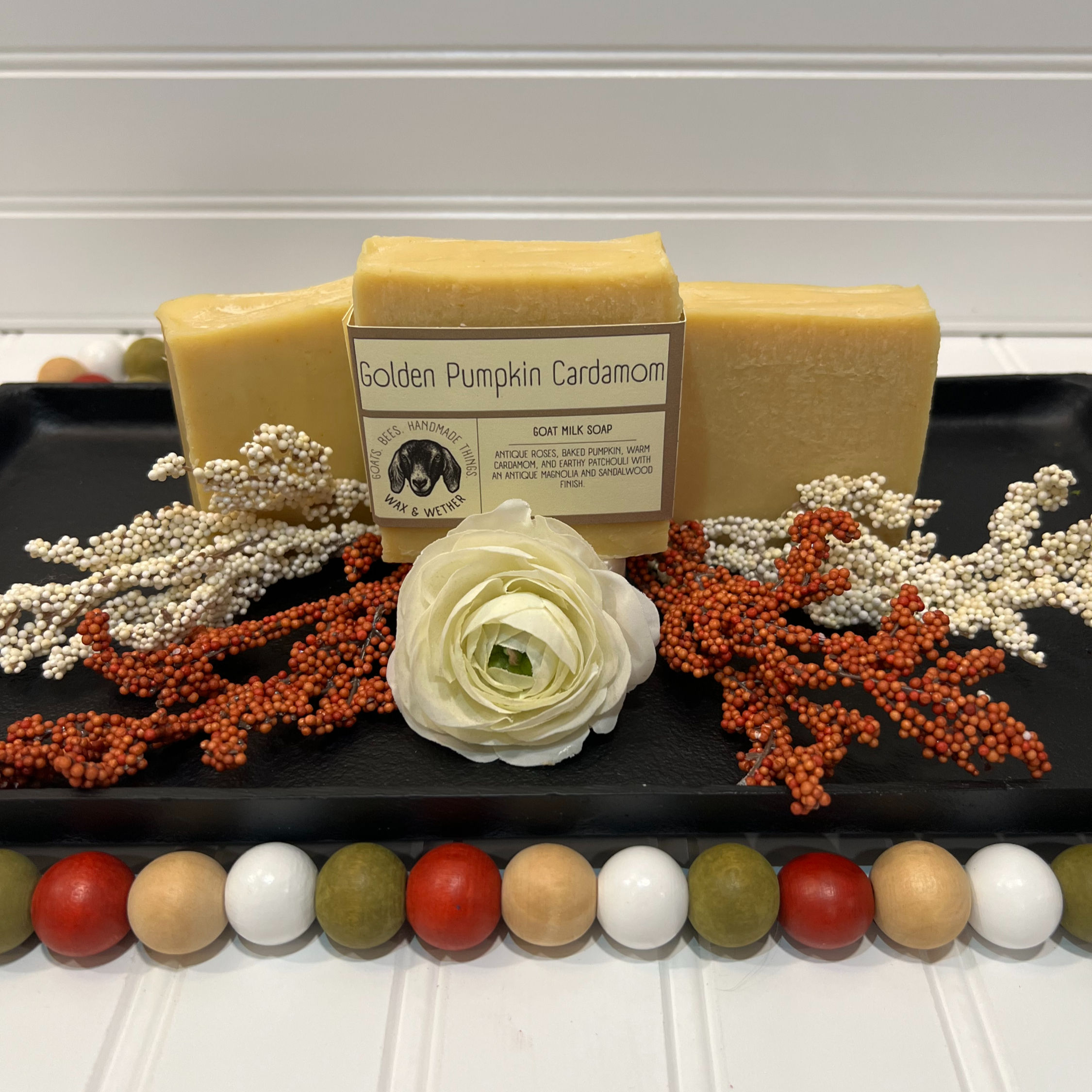 Golden Pumpkin & Cardamom Goat Milk Soap
