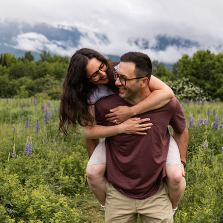 Early Summer Lupine Couple Session in Sugar Hill NH, June 2025