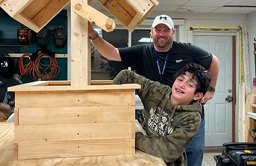 Chris working with the kids of Austin 17 House
