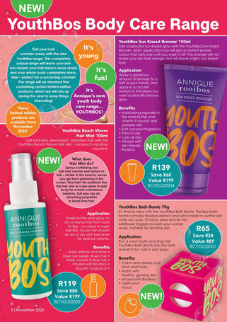 Annique
Teenagers
Beach
Beach Hair
YouthBOS
www.rooibosstore.co.za