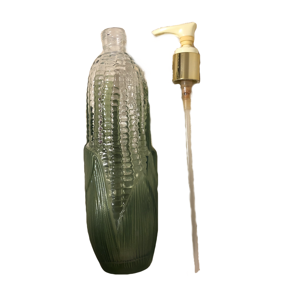 Thumbnail: Avon Golden Harvest Corn Cob Liquid Dispenser, photo of dispenser with pump removed 2