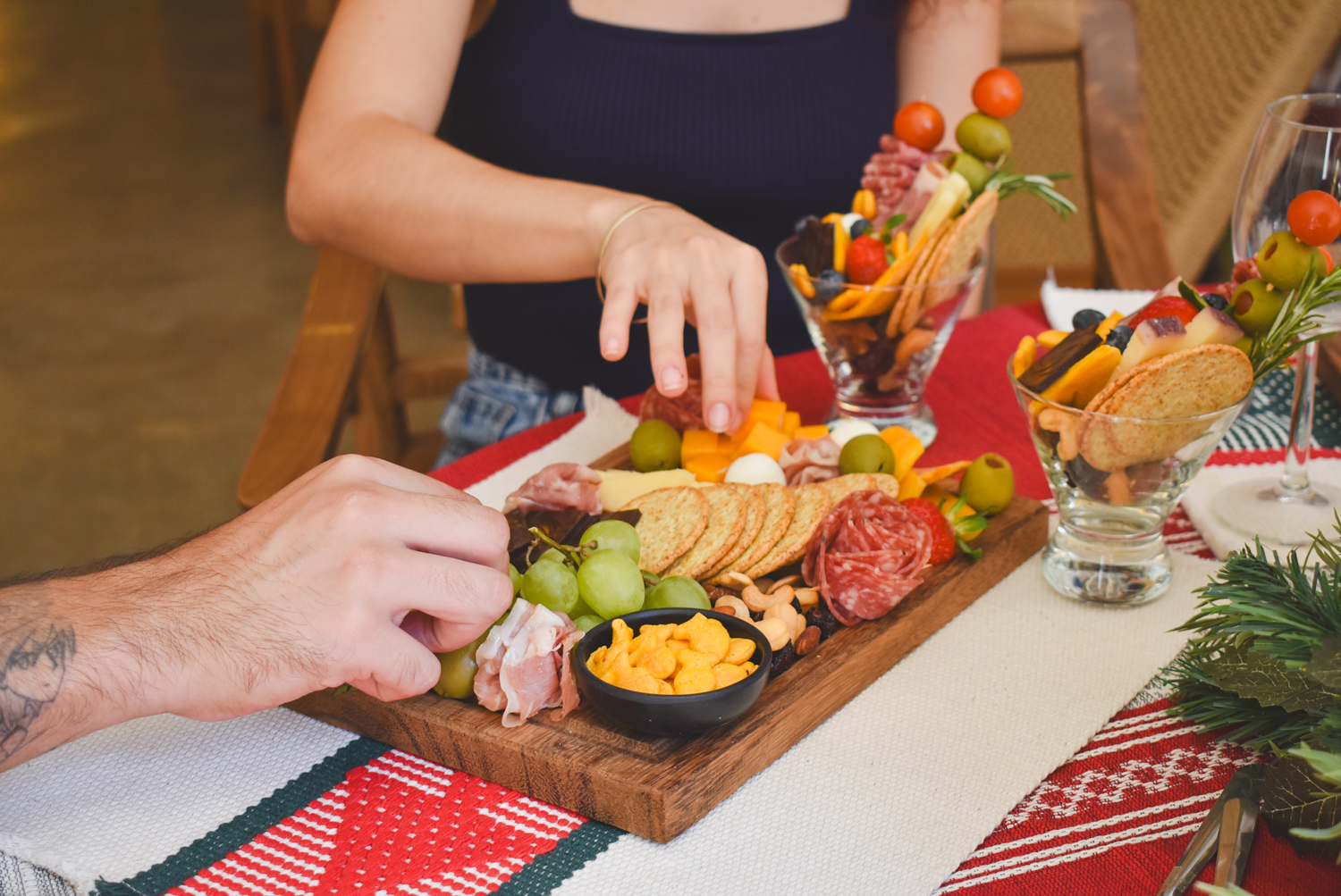 Arranged Food and Objects