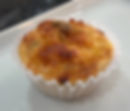 Mini quiche de chester com queijo