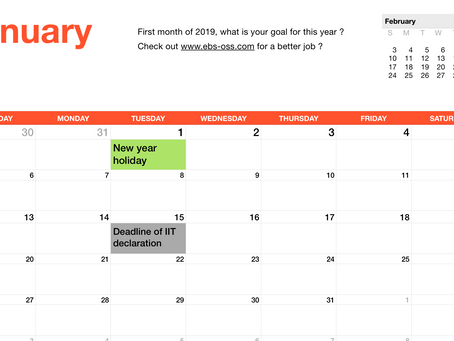 2019 Chinese Holiday Calendar