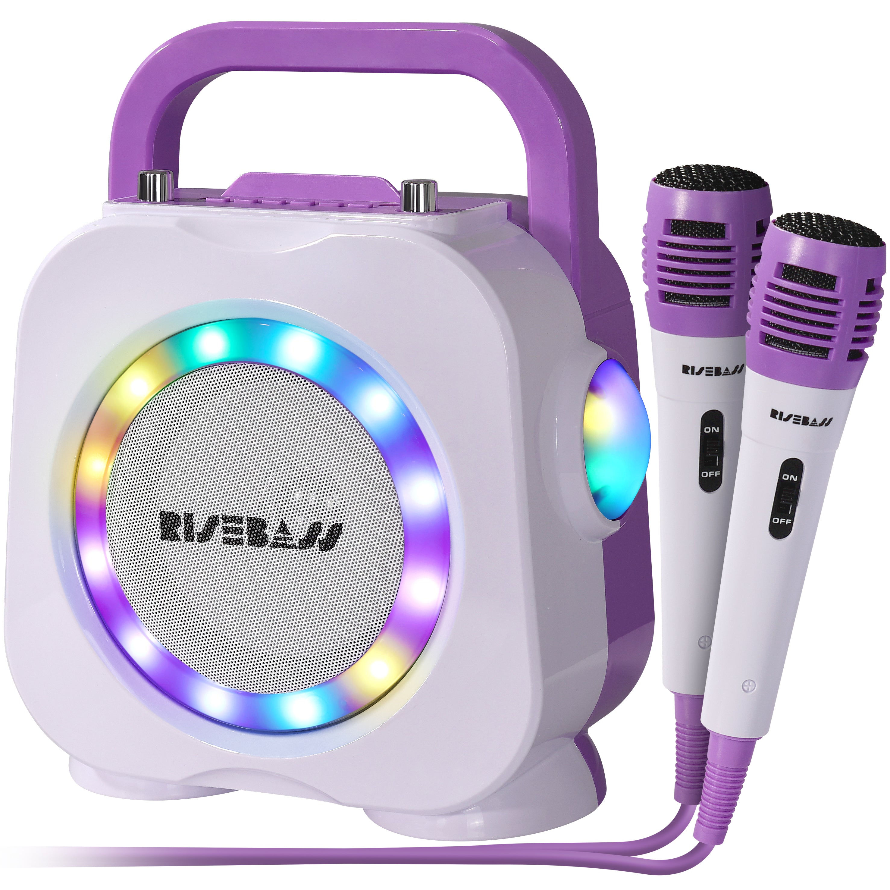 Karaoke Machine for Kids - Bluetooth Speaker with 2 Microphone - Portable Kids K