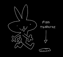 coelho indo pisar numa mina terrestre