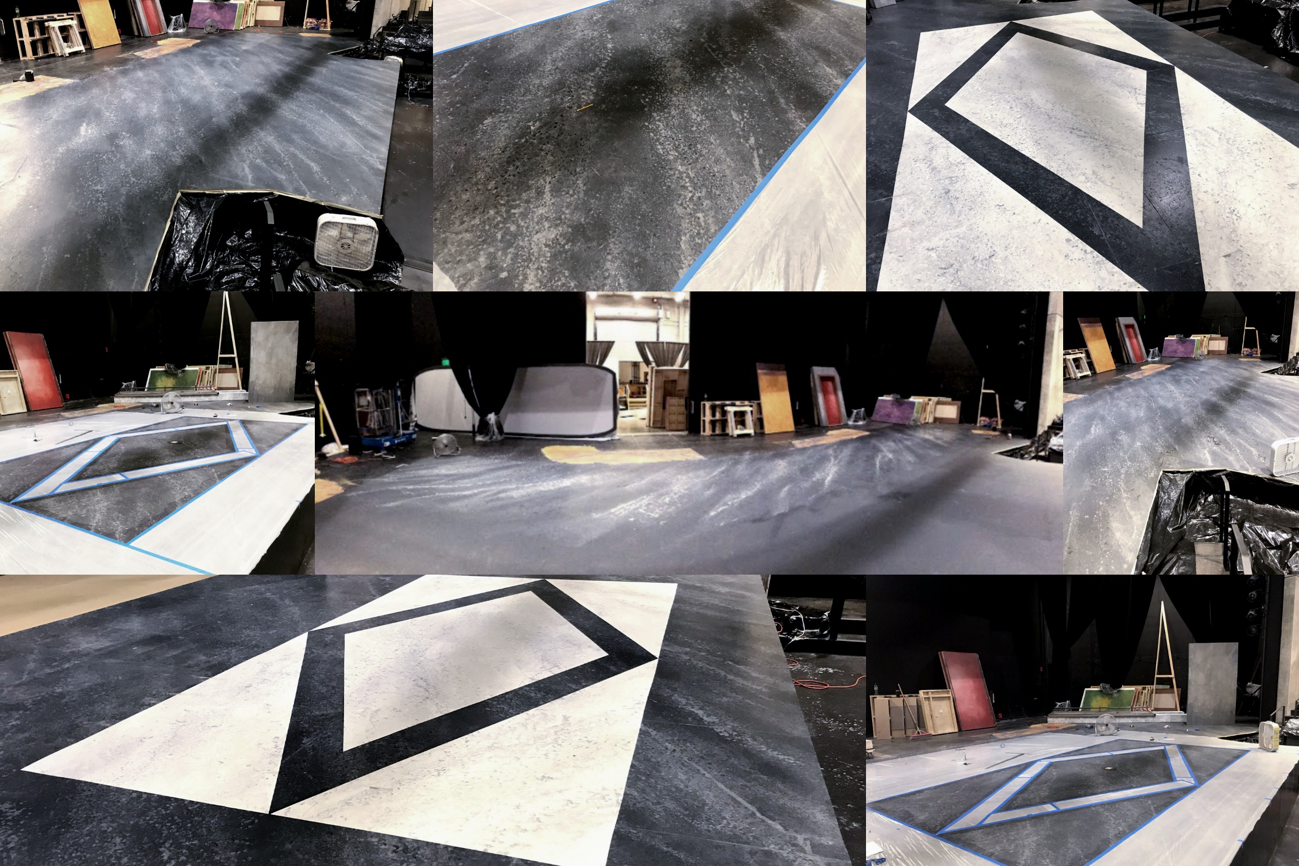 Inlaid marble floor