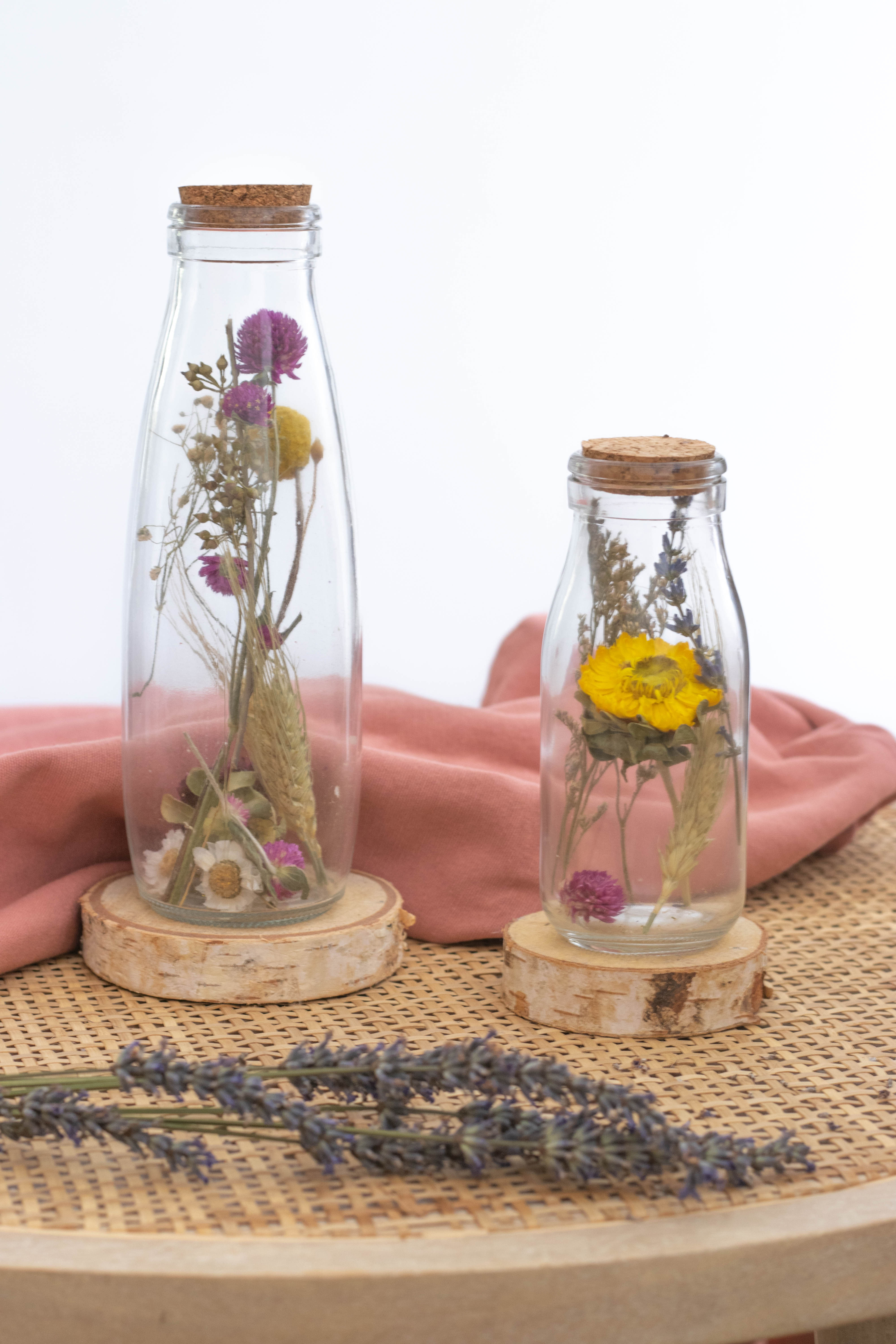 Bouteille de fleurs séchées Myriam