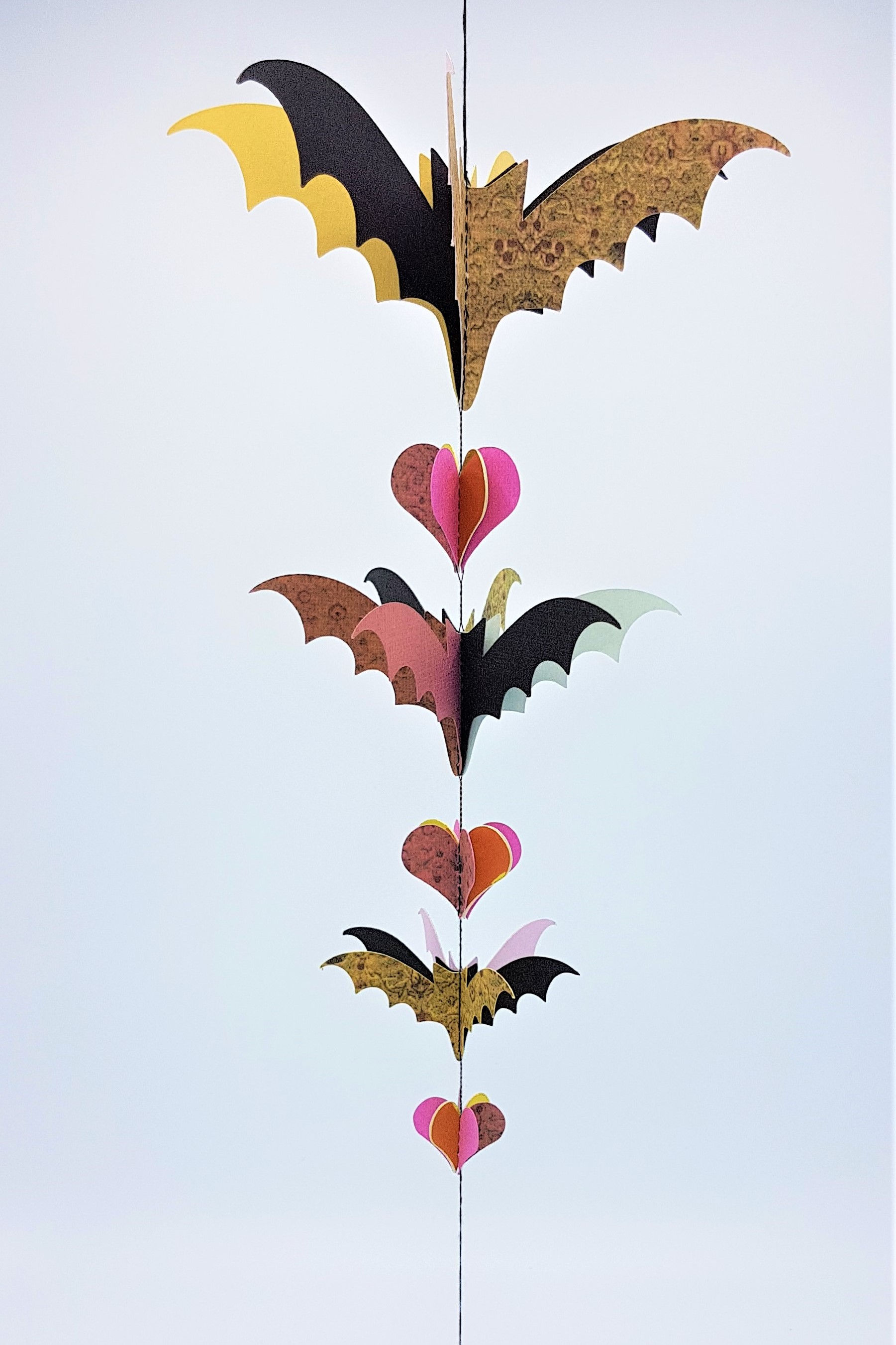 Bat-Wing Mobile - Red and Yellow