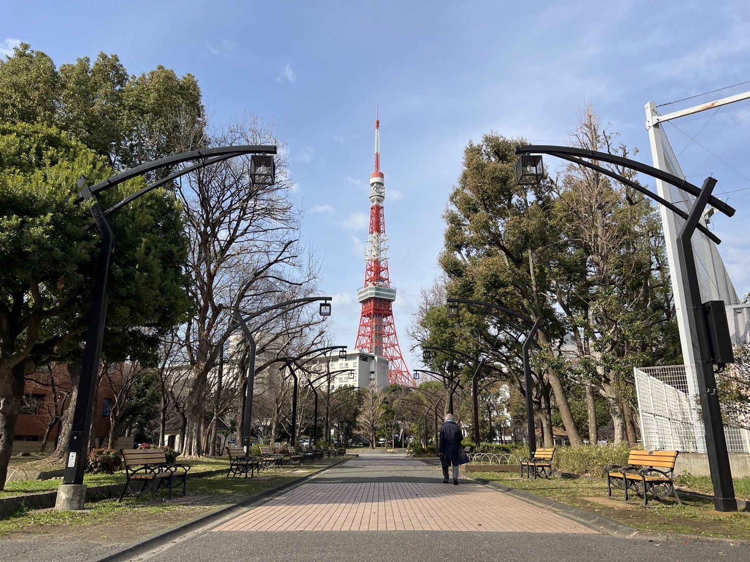 芝公園遠望東京鐵塔