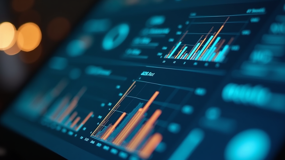 Close-up view of a digital dashboard showing AI ethics compliance metrics