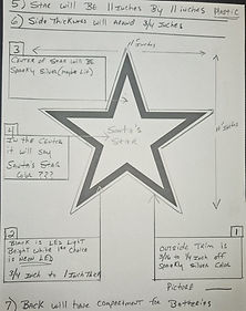 One of the other first sketches of the LED-lit Star