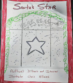 Santa's Star hand drawn book cover