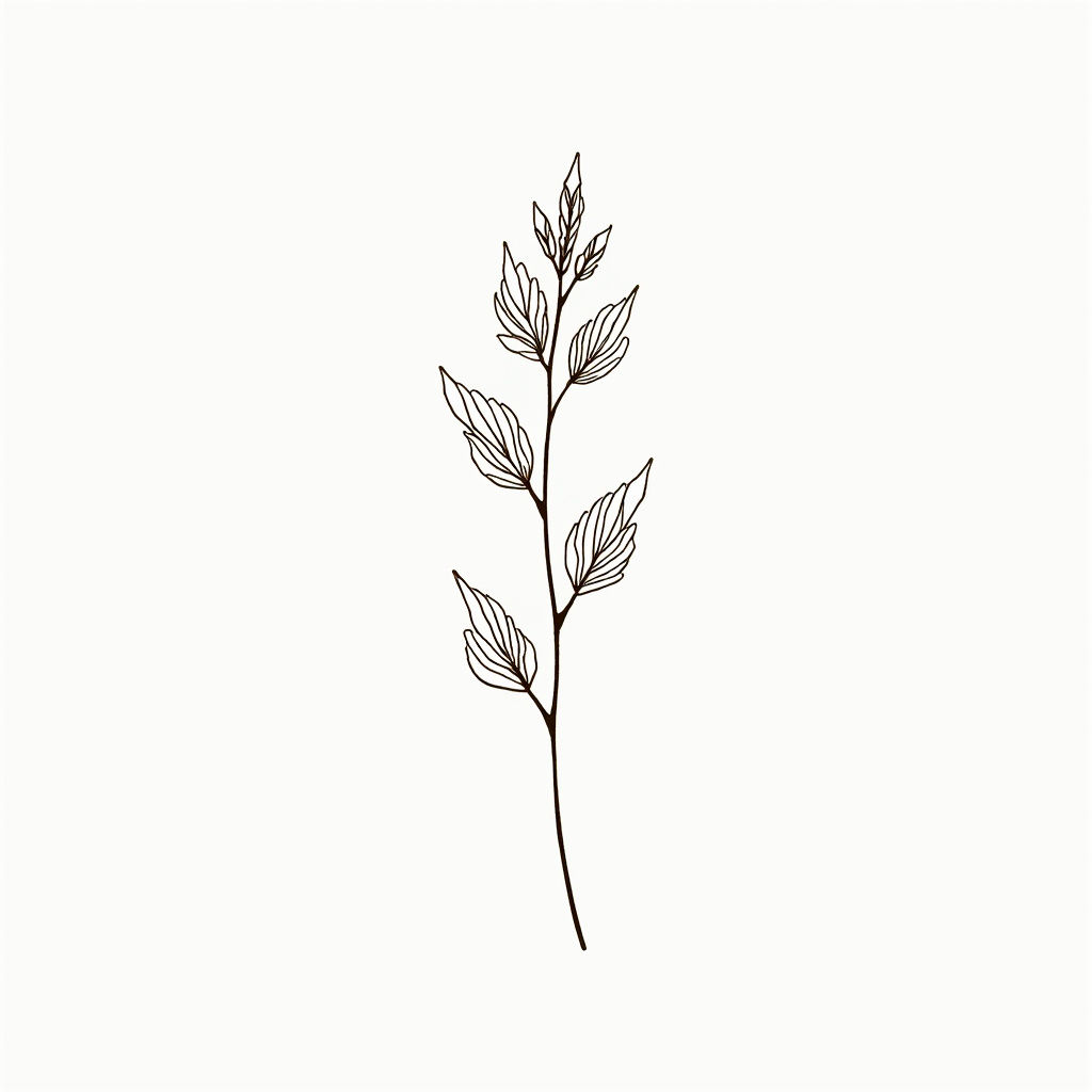 Botanische Linienkunst