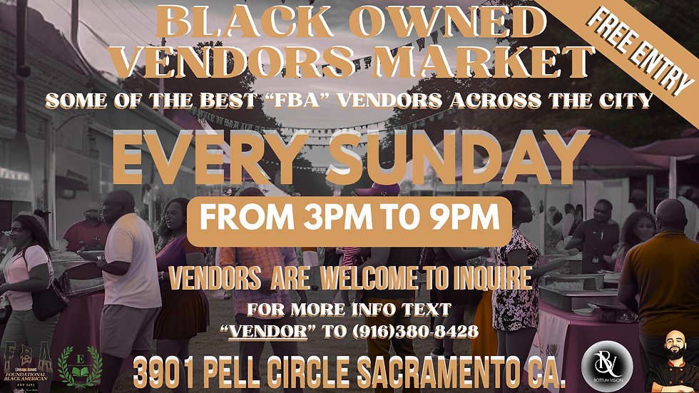 Black Owned Venders Market in Natomas