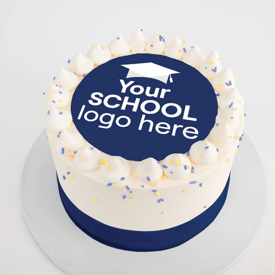 Custom School Logo Cake | Upload Your Artwork 6 inch