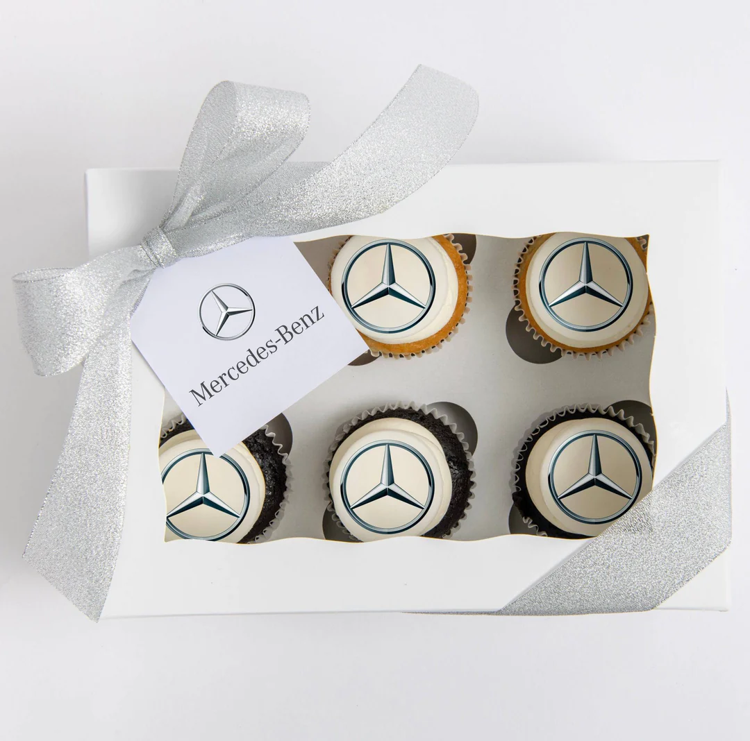 Custom Logo Cupcake Gift Box | 6 Pack | Upload Your Artwork