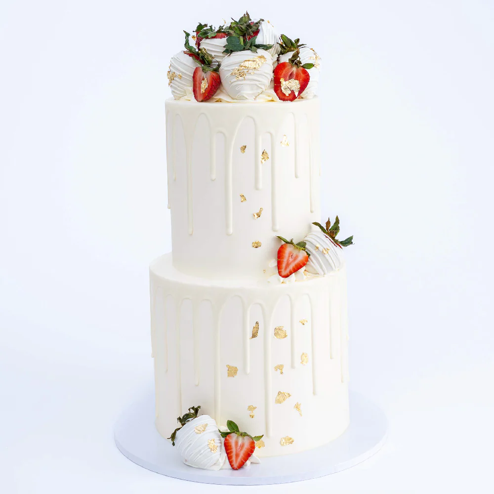 2 Tier Strawberry Shortcake Cake