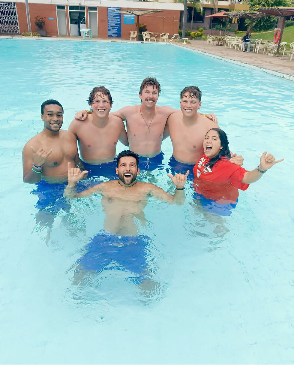 Post-camp relaxation in the pool!