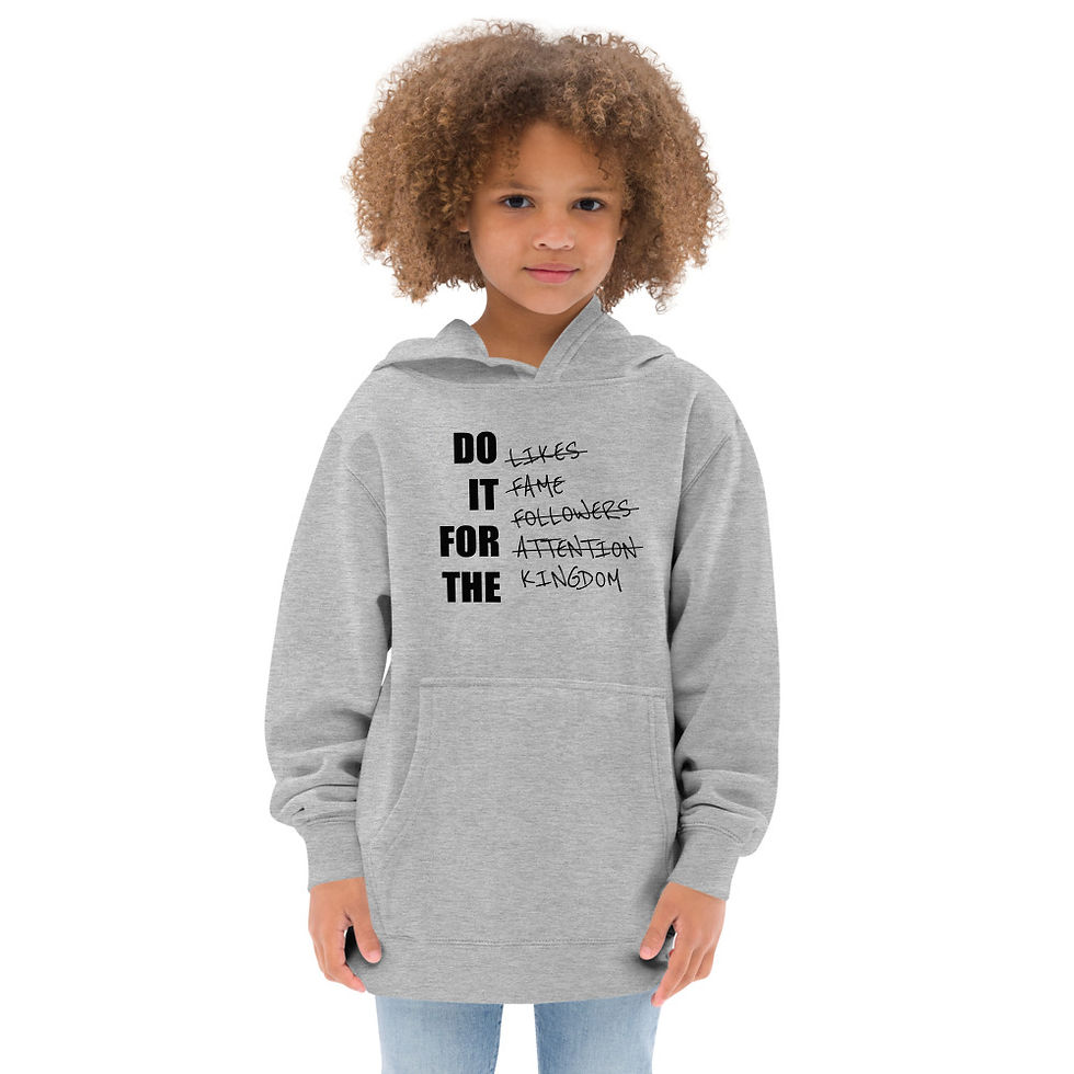 Do It For The Kingdom Kids fleece hoodie - various colors
