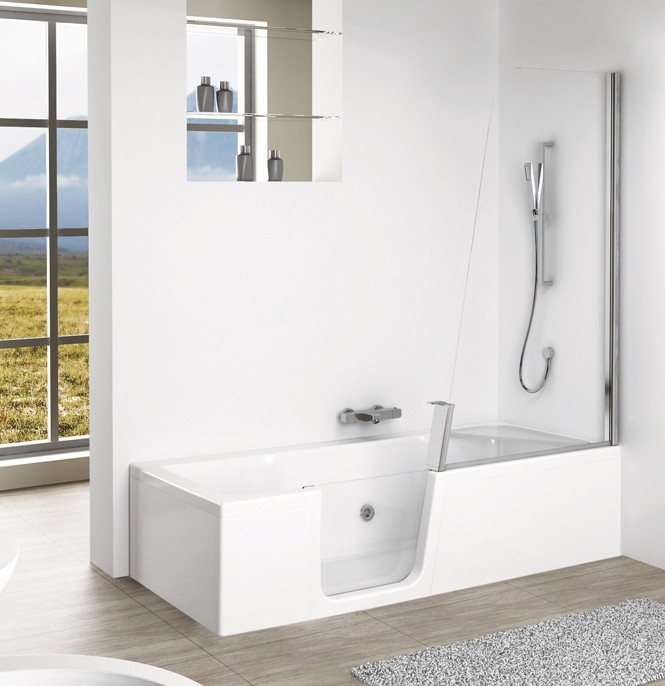 Baignoire avec porte, idéale pour sénior et PMR