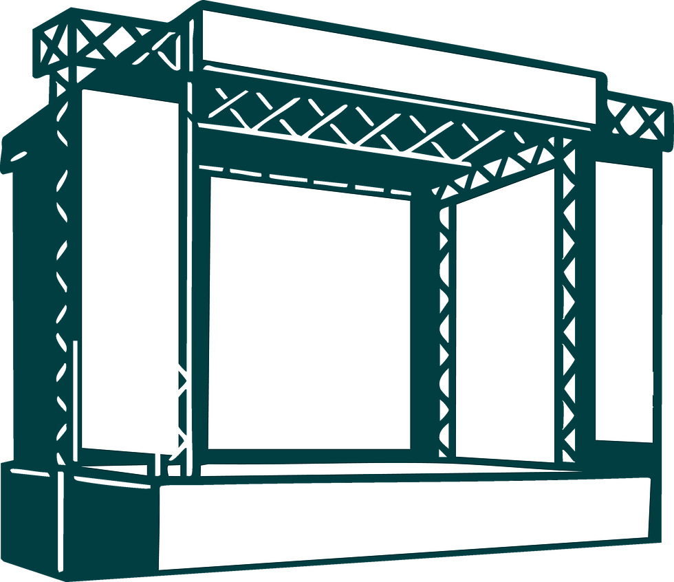 Eventbühne mit individuell bedruckten Brandingflächen