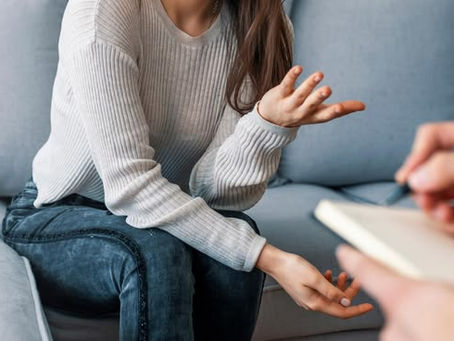 a girl in a grief therapy session